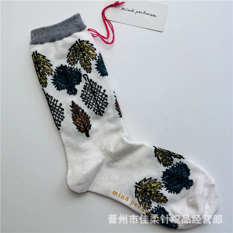 Новые товары все носки MINA бренда Chuanming, ретро литературный цветочный узор