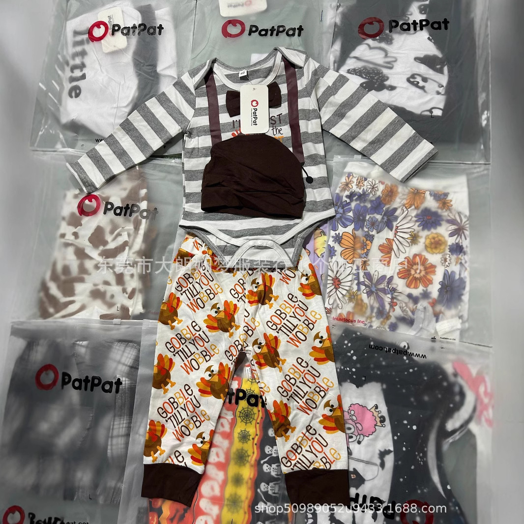 Patpat sets de ropa infantil comercio exterior miscelánea ropa infantil patpat sets stock tail container fuente África