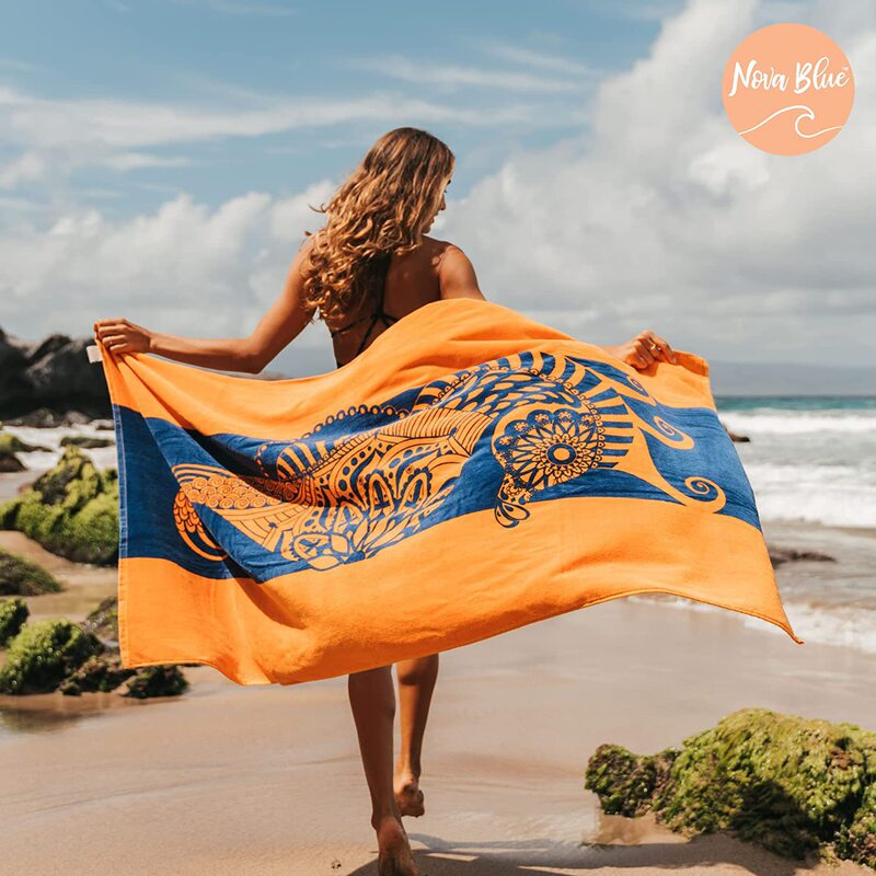 Cross-border digital printing beach towel microfiber bath towel quick-drying absorbent surfing travel quick-drying portable lint-free