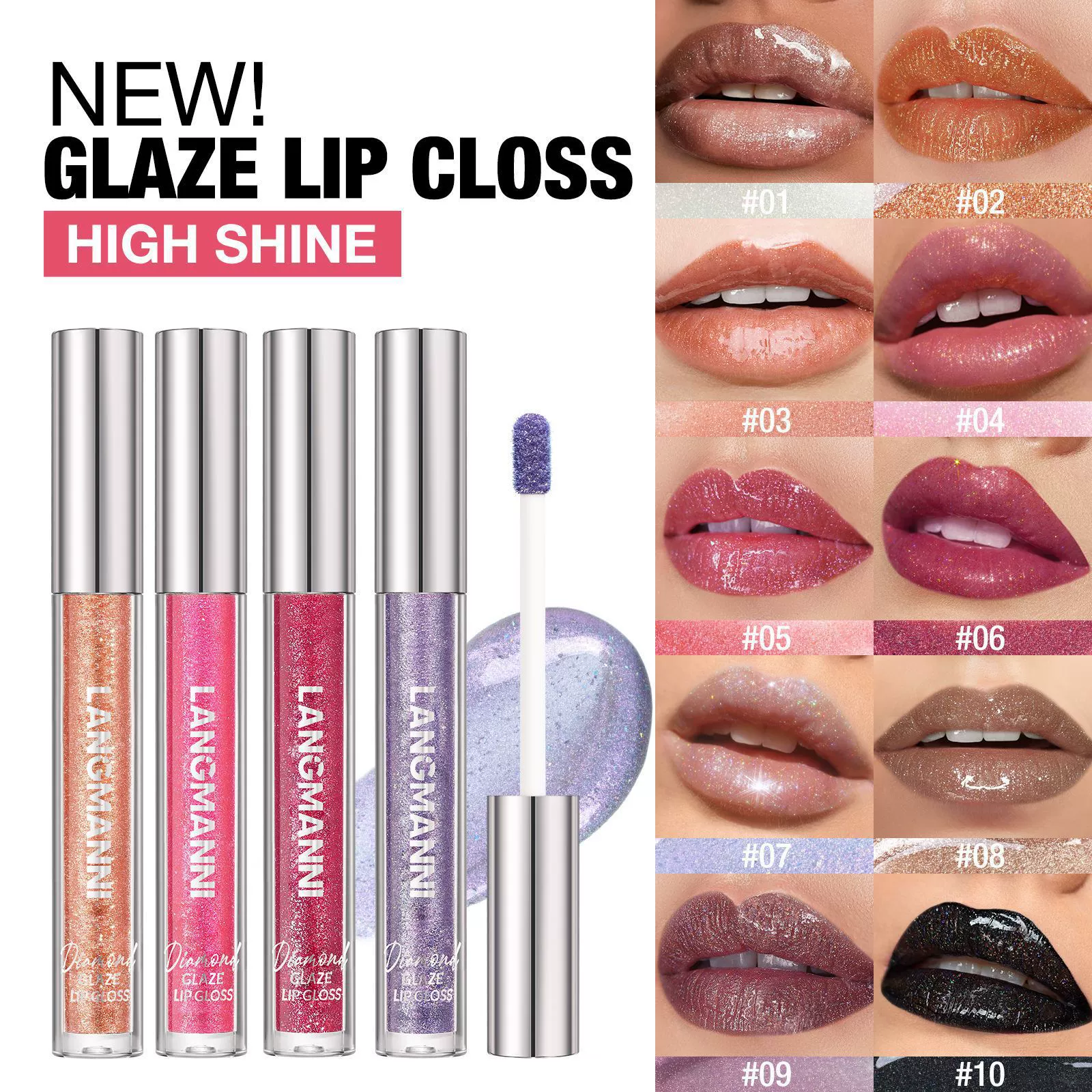 LANGMANNI Lip Gloss Pearl Grain Gloss