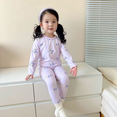 Tongbeijia's new boneless Lycra suit children's long-sleeved home clothes for boys and girls autumn clothes and long pants