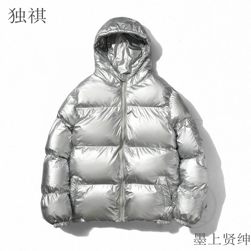 New men's bright face thickened padded jacket Hong Kong bright face