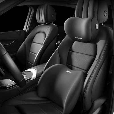 Car headrest car pillow car driving seat memory foam waist protection Car pair of car pillow neck pillow (Headrest) - black-hot-standard-headrest