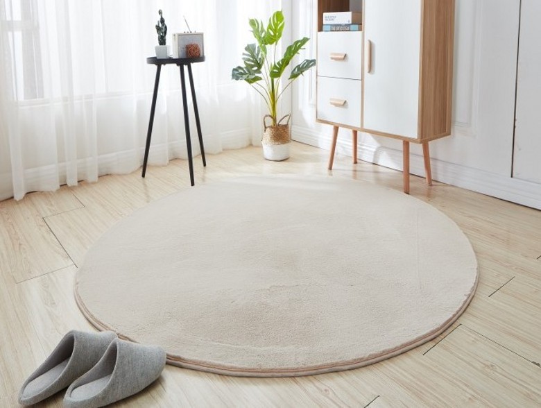 Imitation Rabbit Fur Super Soft Round Carpet Living Room Coffee Table Bedroom Bedside Hanging Basket Computer Chair Mat Girl Popular Carpet