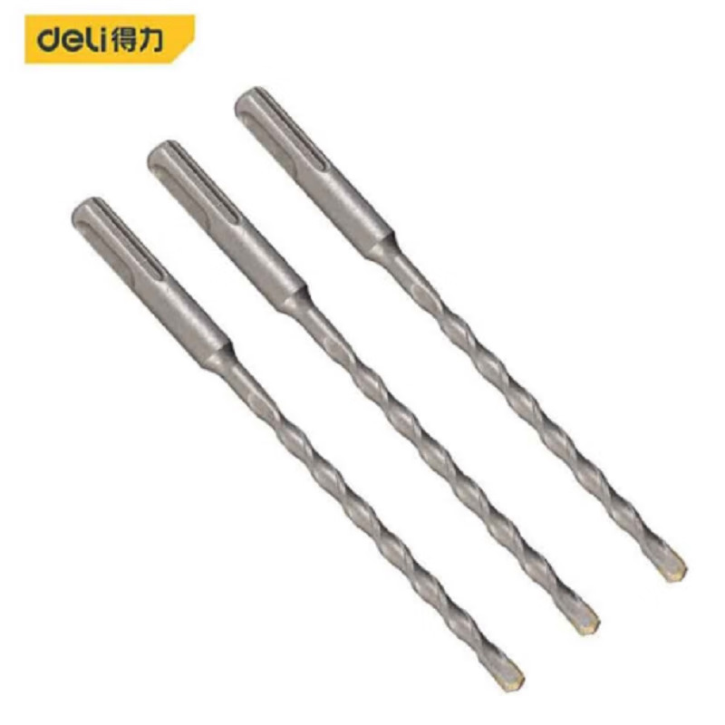 得力（deliDL-Y06160）电锤钻头3支装圆柄两坑钻头 6*160