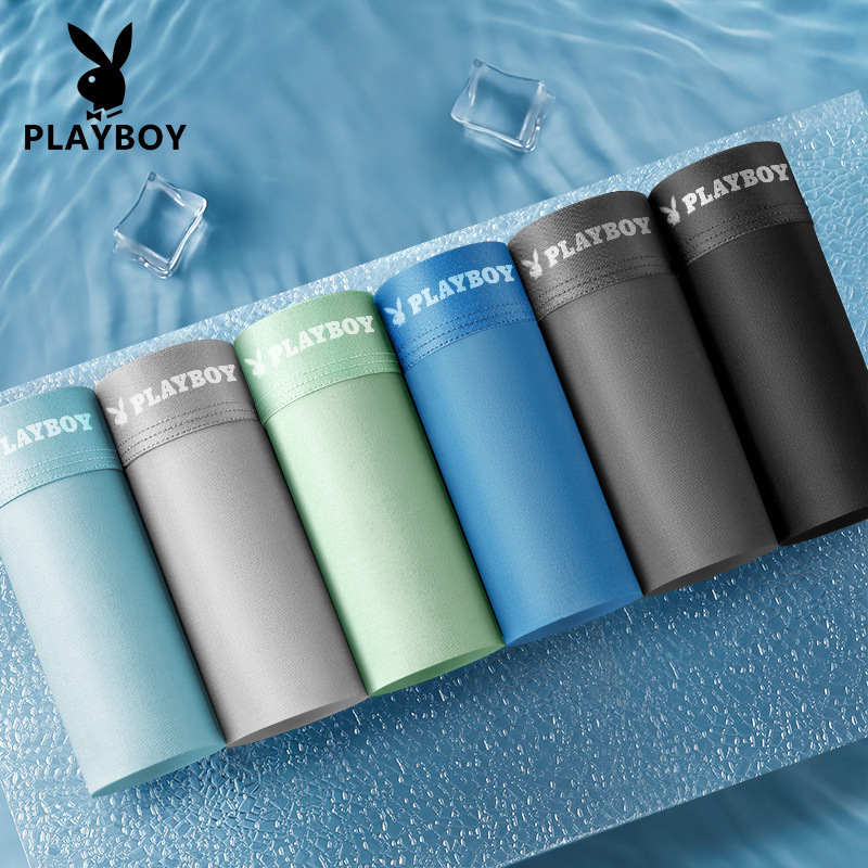 E-Commerce supplies Playboy VIP men's summer ice silk underwear cool comfortable boxer shorts one generation wholesale