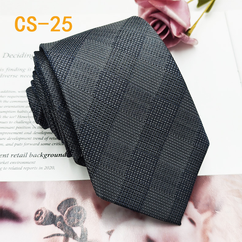 Fabricante en stock corbata de seda para hombre hecha a mano 8cm profesional ropa formal negocios corbata de seda de mora teñida con hilo Jacquard