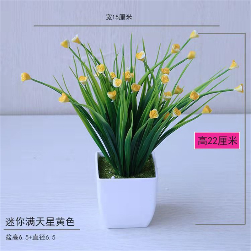 Pequeña imitación de flores falsas decoraciones de sala de estar decoración de mesa de té flores de plástico mano flores falsas plantas decoraciones