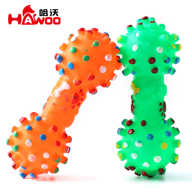 Los juguetes molares para perros no están podridos, el vinilo suena, las pequeñas espinas, las mancuernas, los dientes de limpieza resistentes a las mordeduras, los fabricantes de juguetes para perros domésticos al por mayor