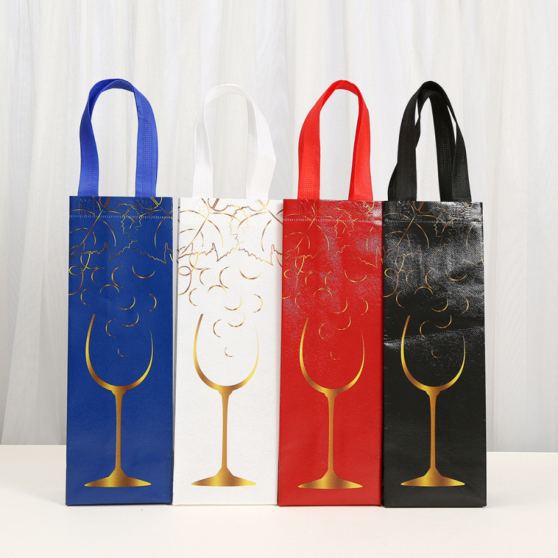Thickened Non-Woven Red Wine Bag Gift Bag High-End Single Wine Packaging Bag High-End Gift Gift Bag