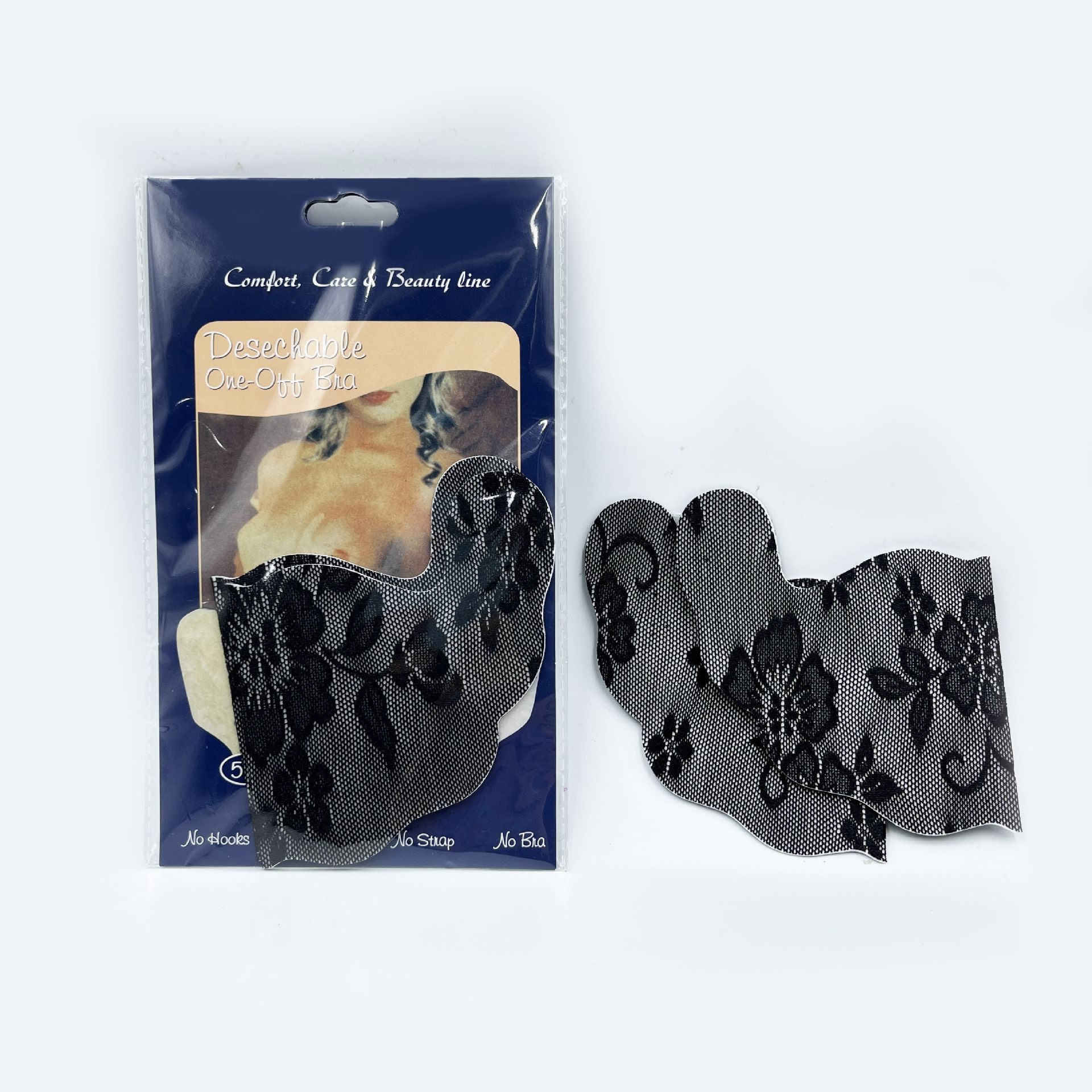 Cowhorn lace invisible push-up pad, disposable, breathable, seamless, anti-sag, lifting and supporting nipple pad