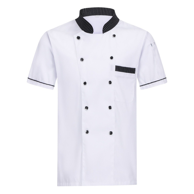 Comedor Chef ropa de trabajo verano de los hombres pastelería hornear ropa de trabajo de manga corta de las mujeres restaurante cantina de la escuela ropa de cocina trasera