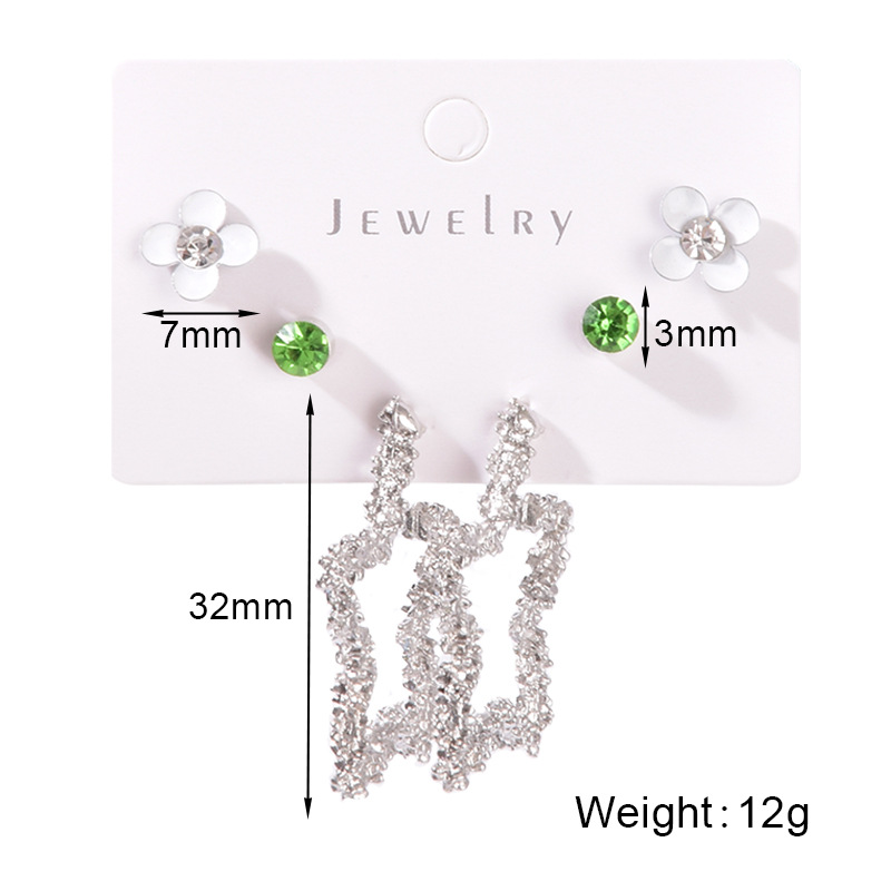 Fashion Star Heart Shape Flower Alloy Pearl Plating Inlay Artificial Gemstones Womenu0027S Hoop Earr