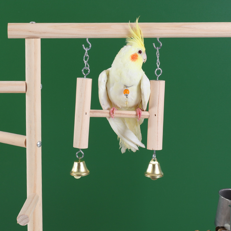 インタラクティブプラットフォーム、スズラン、鳥スタンド、虎皮牡丹、オカメインコスタンド、足首ラダー、爪とぎ無垢材スタンドスティック|undefined