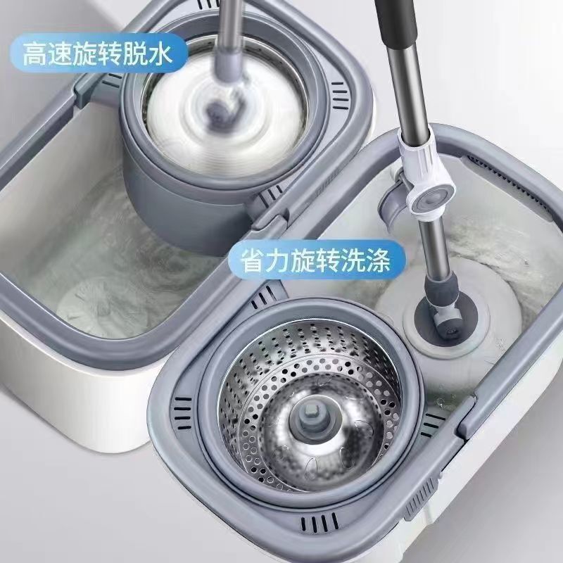 加大加厚家用旋转拖干湿两用免手洗平板拖把桶懒人拖地神器一拖净|undefined