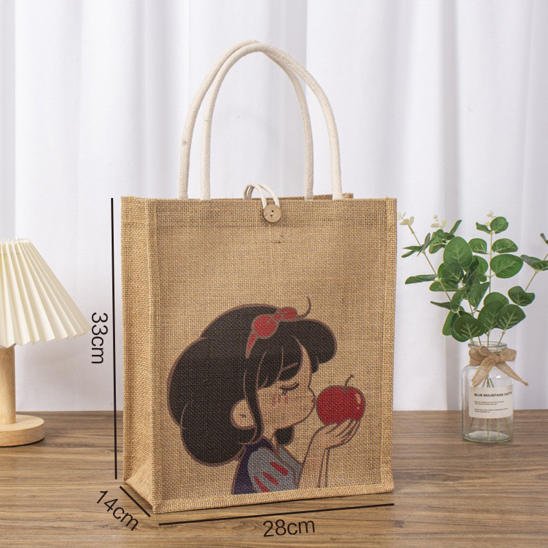 Bolsas de lino portátiles personalizadas pintadas diy bolsas de lino portátiles publicitarias festivas bolsas de regalo personalizadas