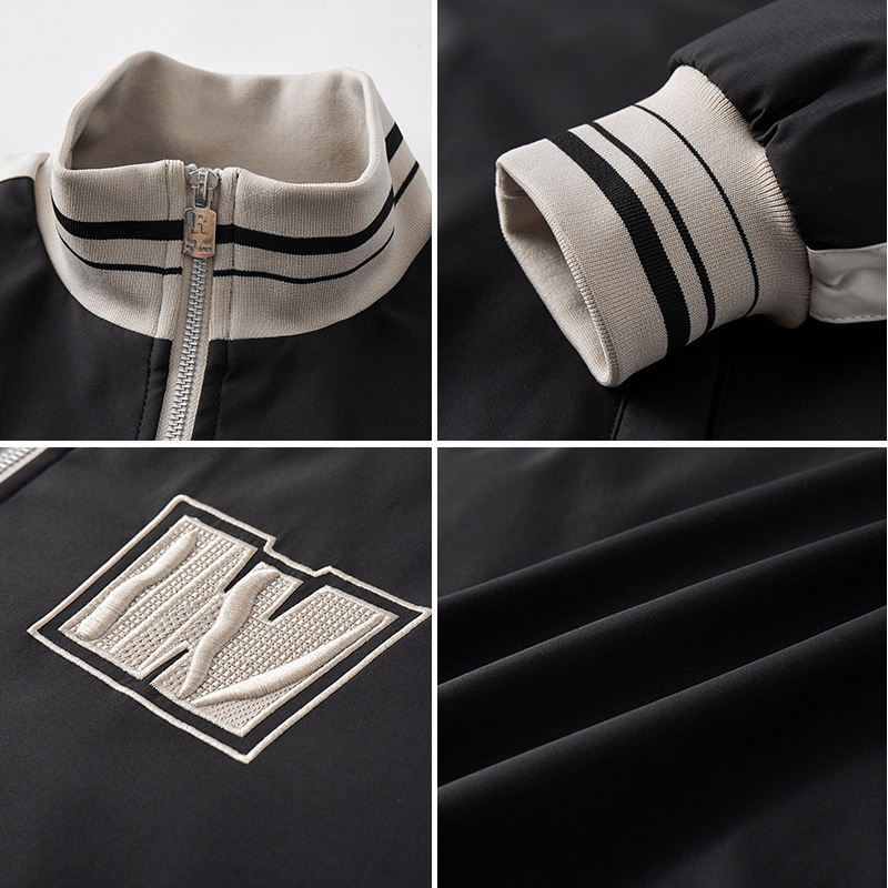 Nuevo invierno hombre chaqueta de béisbol de cuello vertical chaqueta de algodón de moda casual estilo americano guapo chaqueta superior hombre