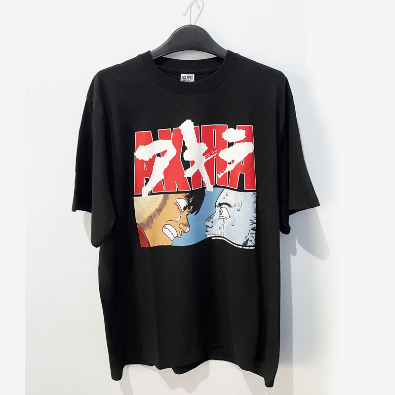 1988年アキーラAKIRAアニメ連名日系レトロ潮牌ヴィンテージ男性綿ゆるいtシャツ