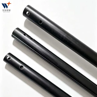 黑色铝合金伸缩管冲孔套接管定制 缩管加工 6063 铝管阳极氧化