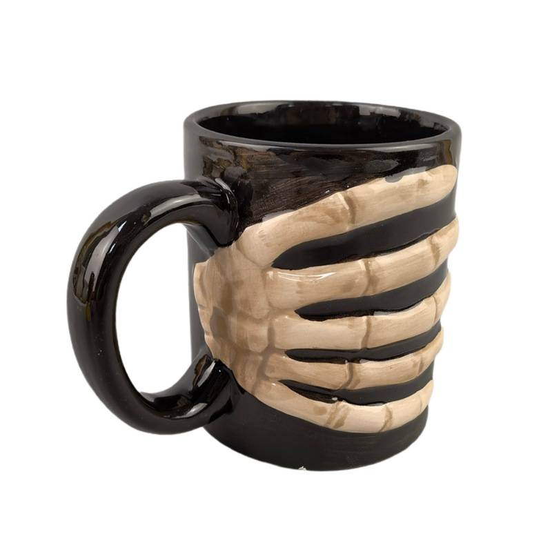 Taza de dedo de Halloween, taza de cerámica de palma, taza de café, taza de agua, taza de agua extraña