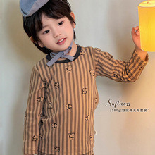 宝宝秋衣秋裤纯棉a类2025新款儿童睡衣男童女孩加厚磨毛保暖内衣