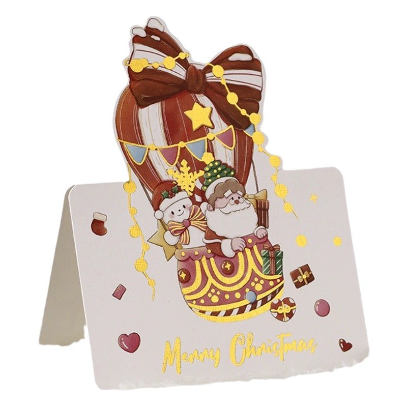 Amazon Рождество позолоченная открытка Подарочная карта цветочный магазин Подарочная карта Фабрика оптом благословение открытка