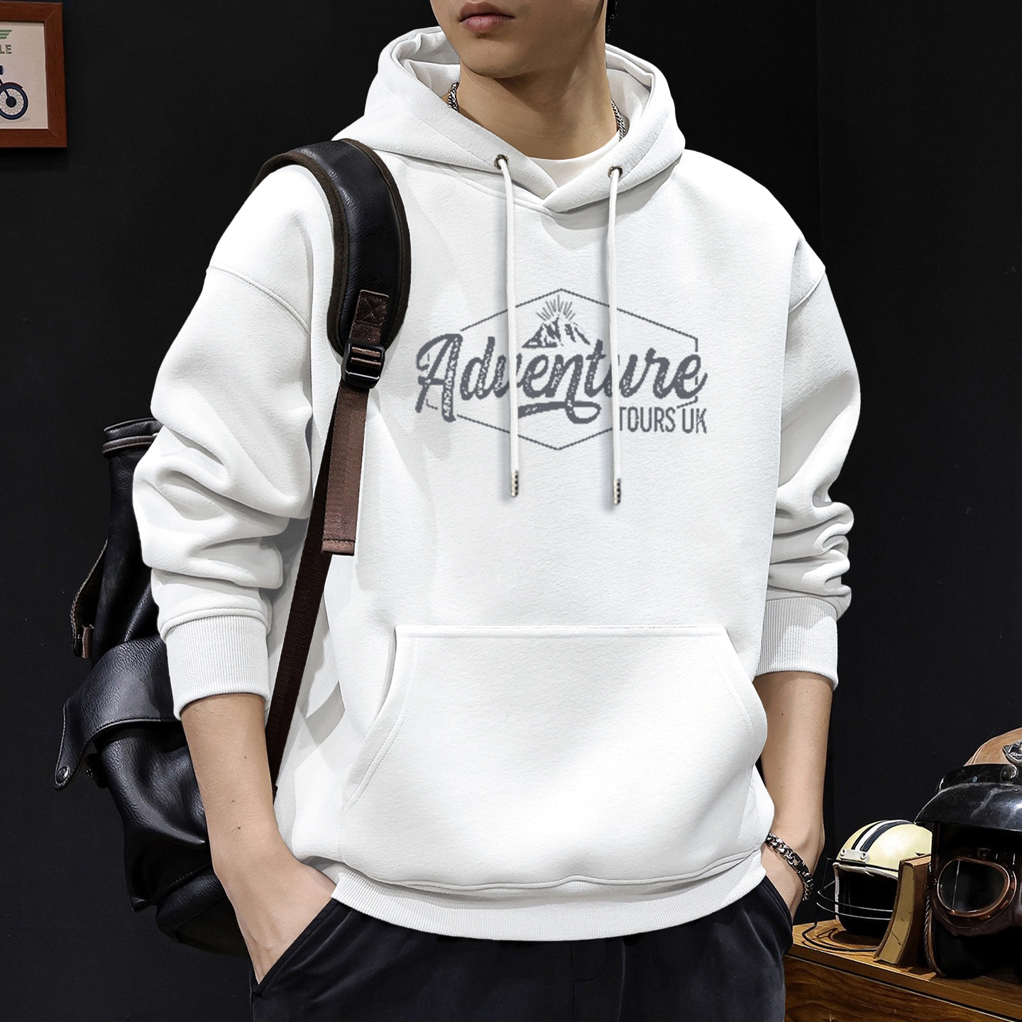 Blanco con capuz Regular - 2181