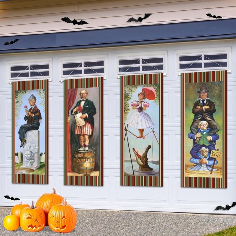 2025 クロスボーダーハロウィン背景布カスタマイズされたホリデーパーティー雰囲気レイアウト装飾吊り布発光バナー卸売|undefined
