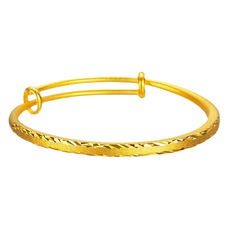 Fabricante de pulsera de mujer de estilo antiguo de oro de Vietnam Internet celebridad estilo retro estilo Push-Pull coche encaje pulsera a rayas