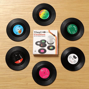 Европейская и американская ретро -диск CD Cushion Vinyl Record Bar Coushion Tea Cayters Crossborder Products