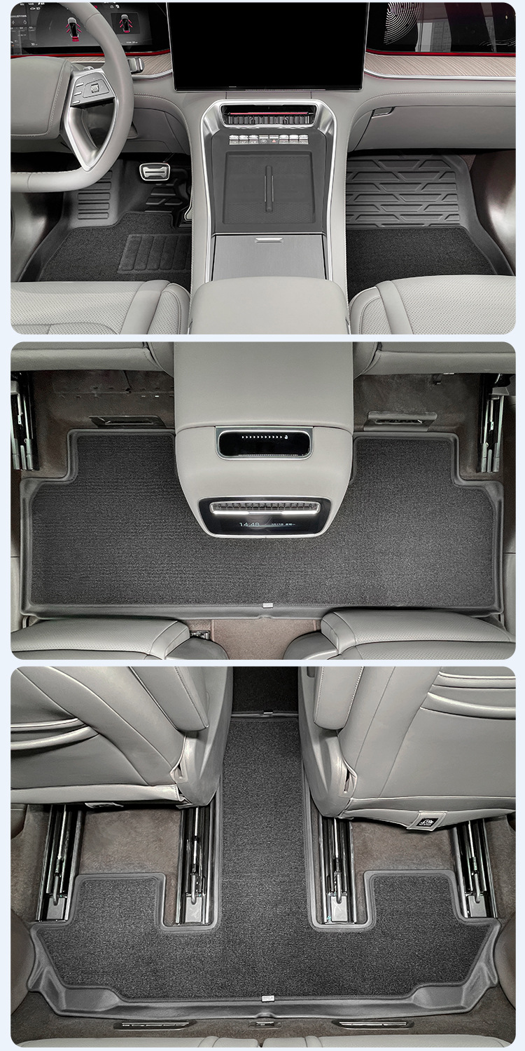 Suitable for 25 Denza N9 Car Floor Mats, All-Weather Tpe Floor Mats, Trunk Mats, Environmentally Friendly Seat Back Cushions