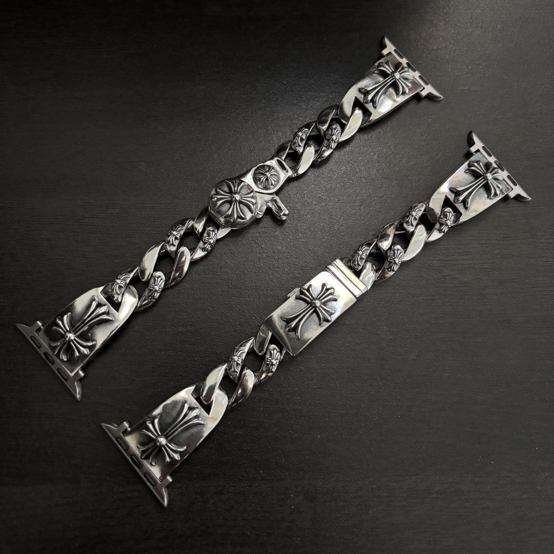 Trendy Brand Best-Selling Popular Cross Element Lobster Clasp Interlocking Floral Watch Chain Unisex Versatile Fashion Accessory