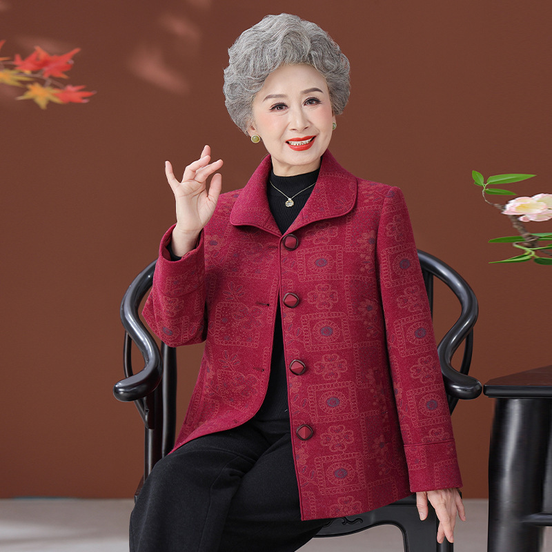 中老年人秋装女外套奶奶时尚大码妈妈春秋新款上衣老太太老人衣服|undefined