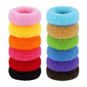Towel Ring Thick Towel Hair Ring Candy Color Rubber Band Large High Elastic Hair Rope Hair Rope Hair Accessories
