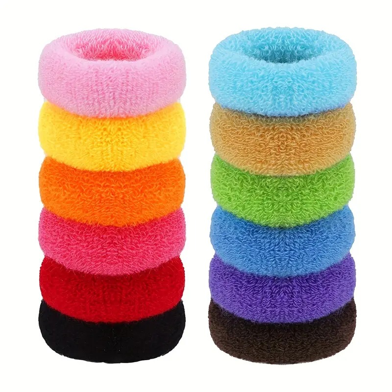 Towel Ring Thick Towel Hair Ring Candy Color Rubber Band Large High Elastic Hair Rope Hair Rope Hair Accessories