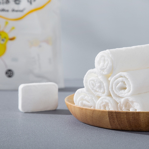 Compressed towel travel size small square towel portable candy facial cleansing towel compressed disposable facial towel 30*24cm