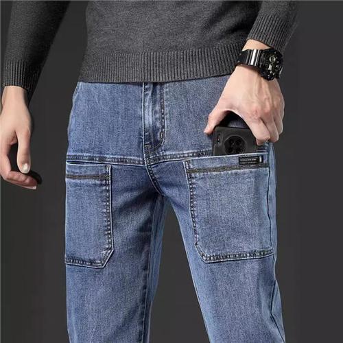 Men's New Spring and Autumn Elastic Multi-Pocket Straight Leg Personality Six-Pocket Casual Long Pants 2025