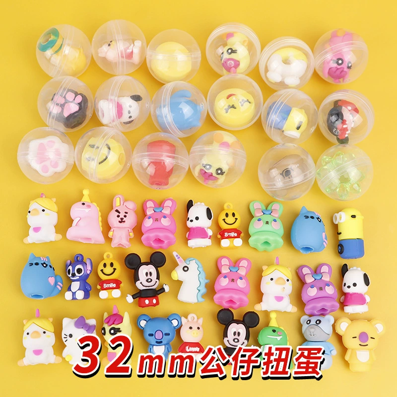 32 мм Смешанная игрушка кукла гашапон один доллар гашапон игровой автомат Подарочный мяч мультфильм гашапон прозрачный гашапон