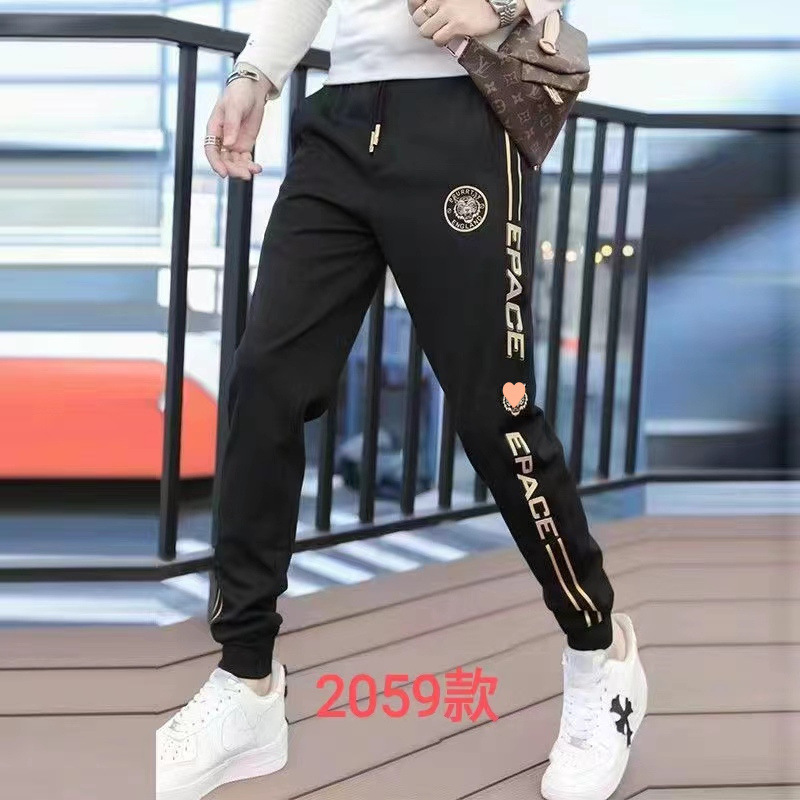 European Station Spring and Summer Thin Casual Pants Men's Leg-tied Sports Pants New Slim-fit Leg-tied Pants Men