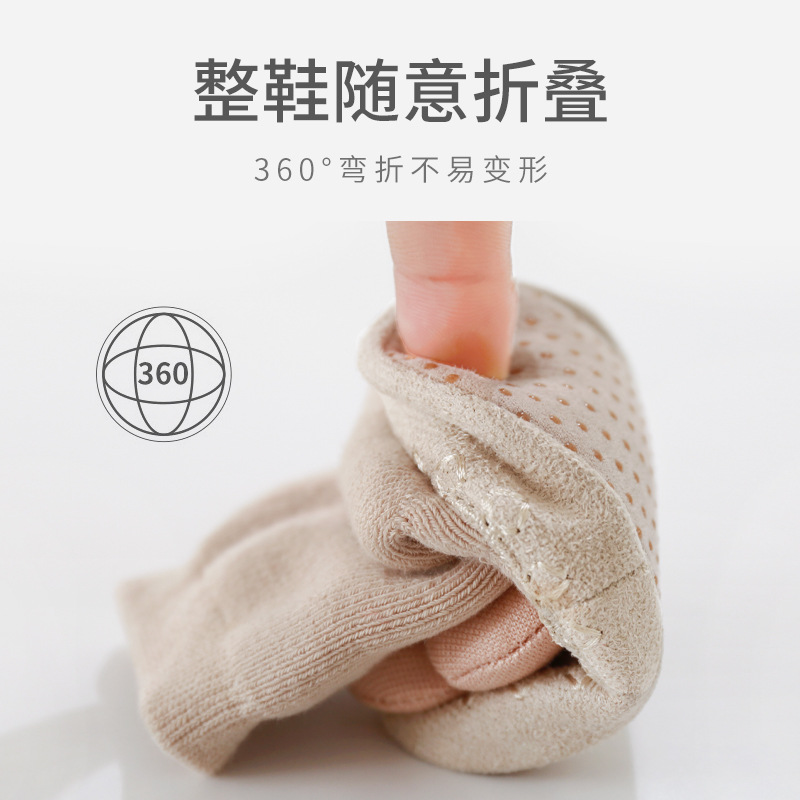 Los zapatos y los calcetines del piso de la niña Otoño e Invierno engrosados Terry cálido anti-caída Flower Princess zapatos y calcetines infantiles de cuero para niños pequeños