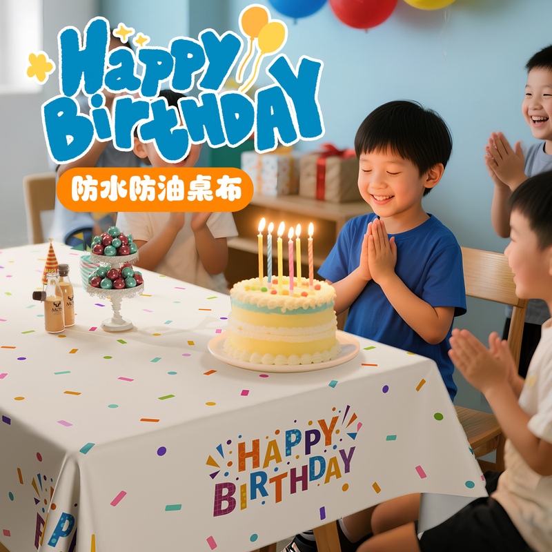 New Amazon Cartoon Colorful Unicorn Children's Birthday Party Paper Plate Tableware Decoration Supplies Arrangement Set