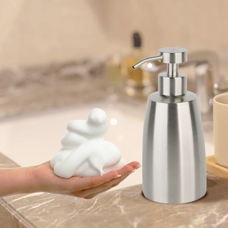 304 stainless steel grid bottle foam bottle mousse bottle facial cleanser hair bubbles, packed bottle olive pillar bottle