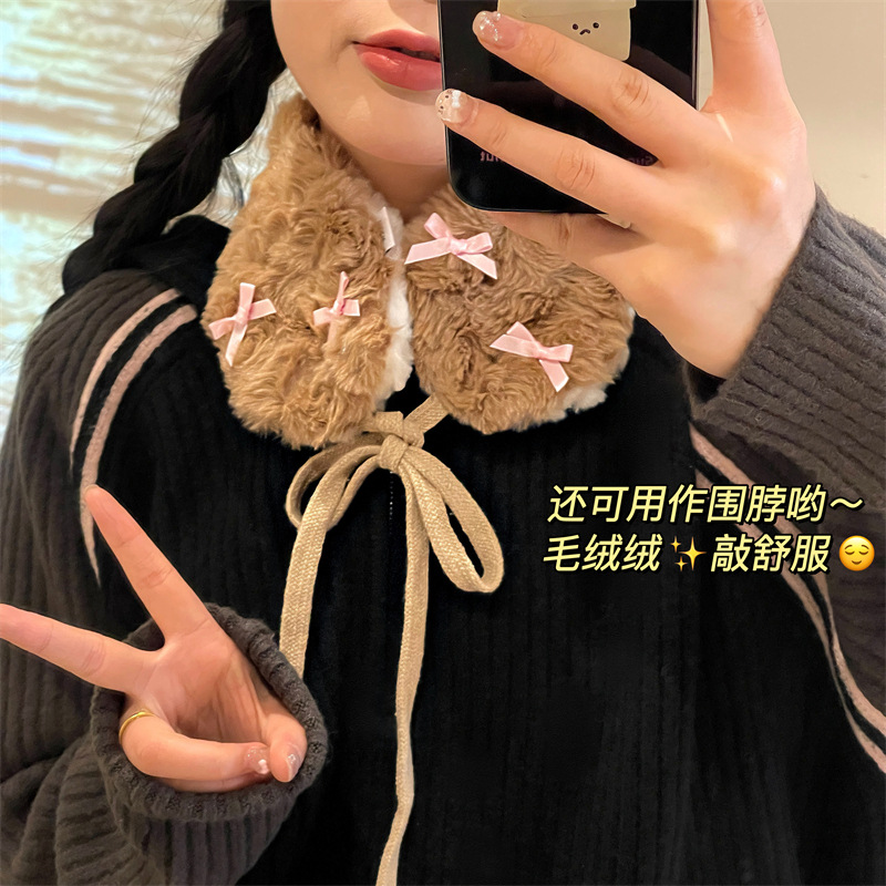 Nuevo estilo ins orejeras con cordones invierno niña linda niña bicicleta orejeras calentamiento de orejas estudiantes felpa cálido protección auditiva babero