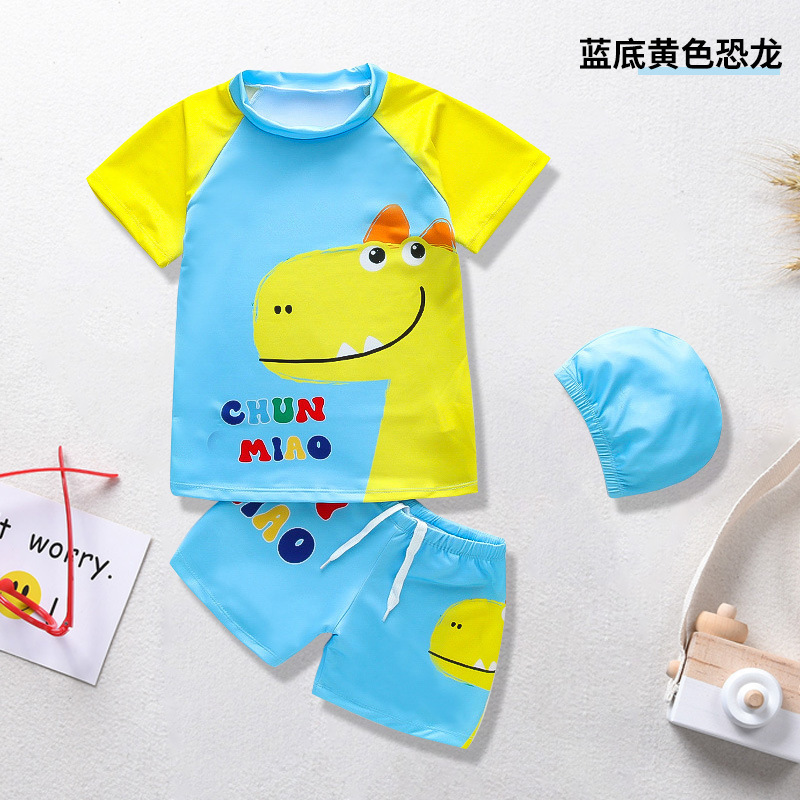 Traje de baño para niños traje de baño de dos piezas para niños verano nuevo 1-5 años traje de baño de primavera caliente de dibujos animados para niños ventas directas de fábrica