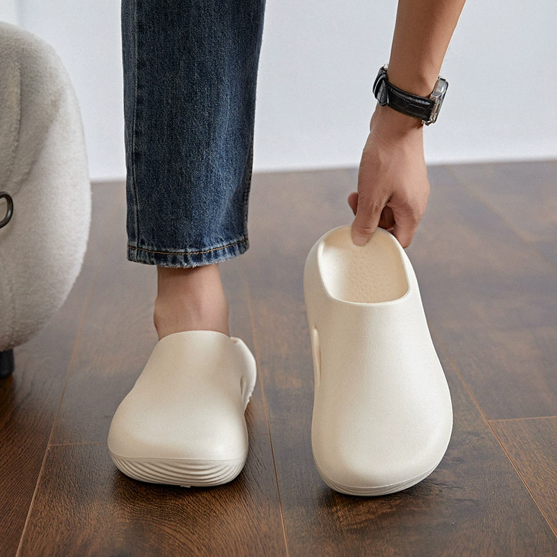 Для трансграничных 2025 новых мужских хлебных пещер тапочки толстое дно, противоскользящие фекалии, чтобы носить сандалии мужские туфли на открытом воздухе