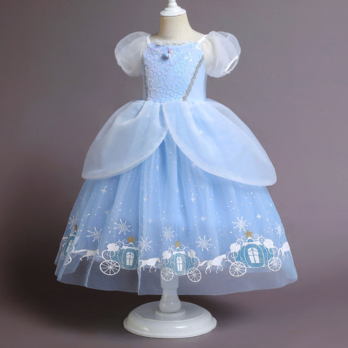 girls Cinderella princess dress Halloween cos role play little girl dress