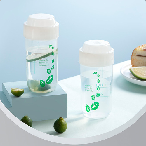 Fitness portable shaker cup, protein powder cup, drinking cup, large diameter straight cup, plastic graduated cup 250ml