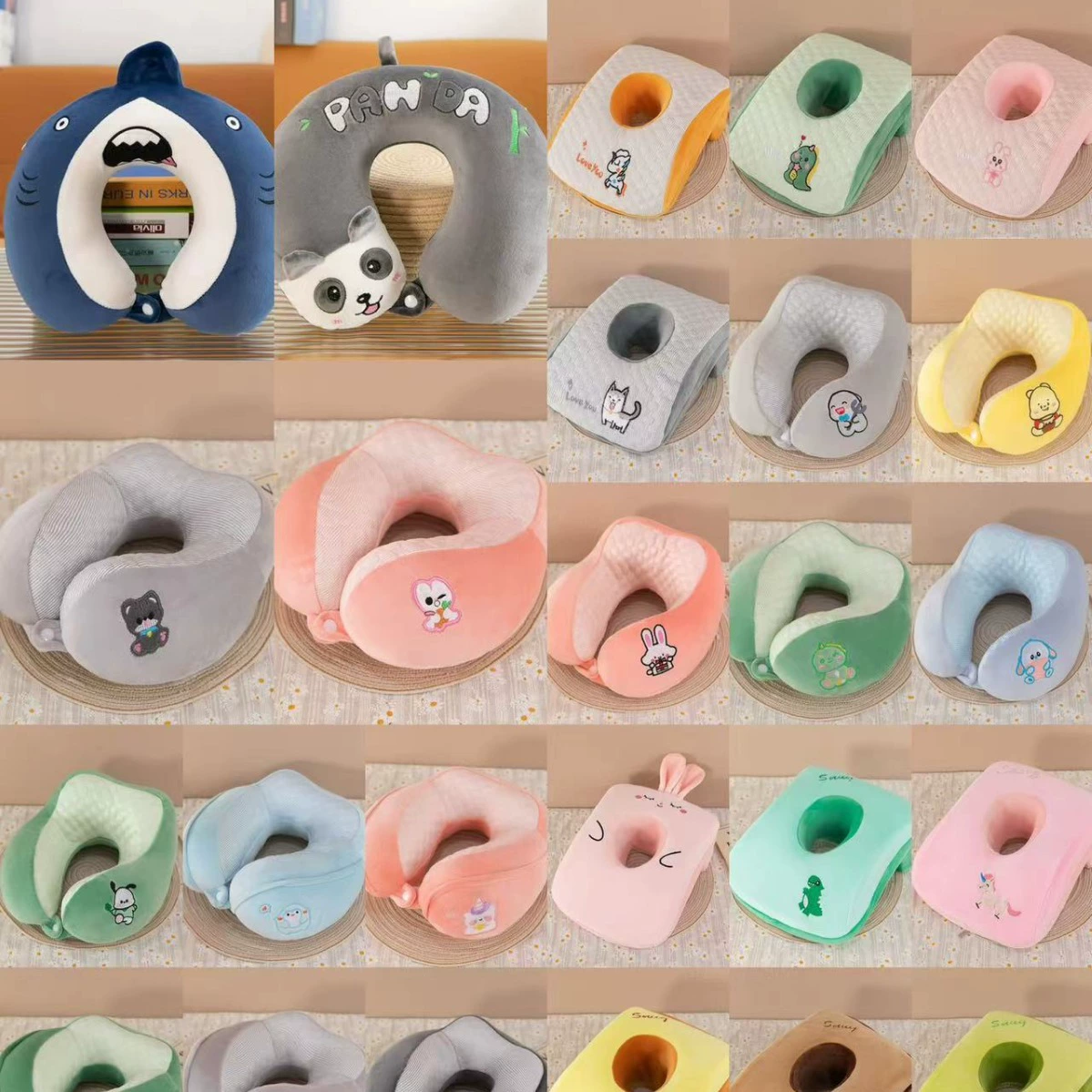 Источник прямых продаж Хлопчатобумажная подушка для шеи u Подушка для дальних поездок