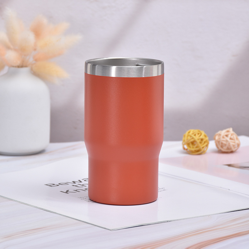 Pulverización de plástico 14oz de acero inoxidable doble cubierta multifuncional tanque frío oficina de negocios Taza de coche taza de helado al aire libre