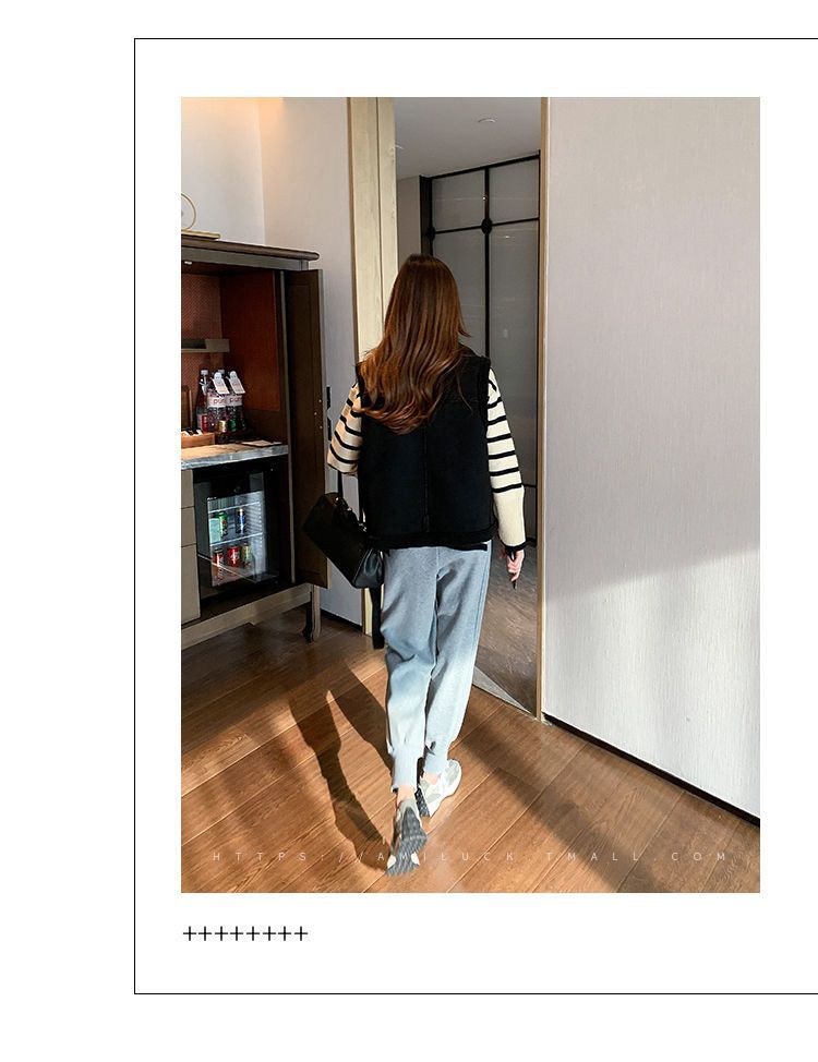 外搭叠穿小马甲女百搭外穿新款洋气今年流行马夹羊羔毛皮毛一体潮 pic 21